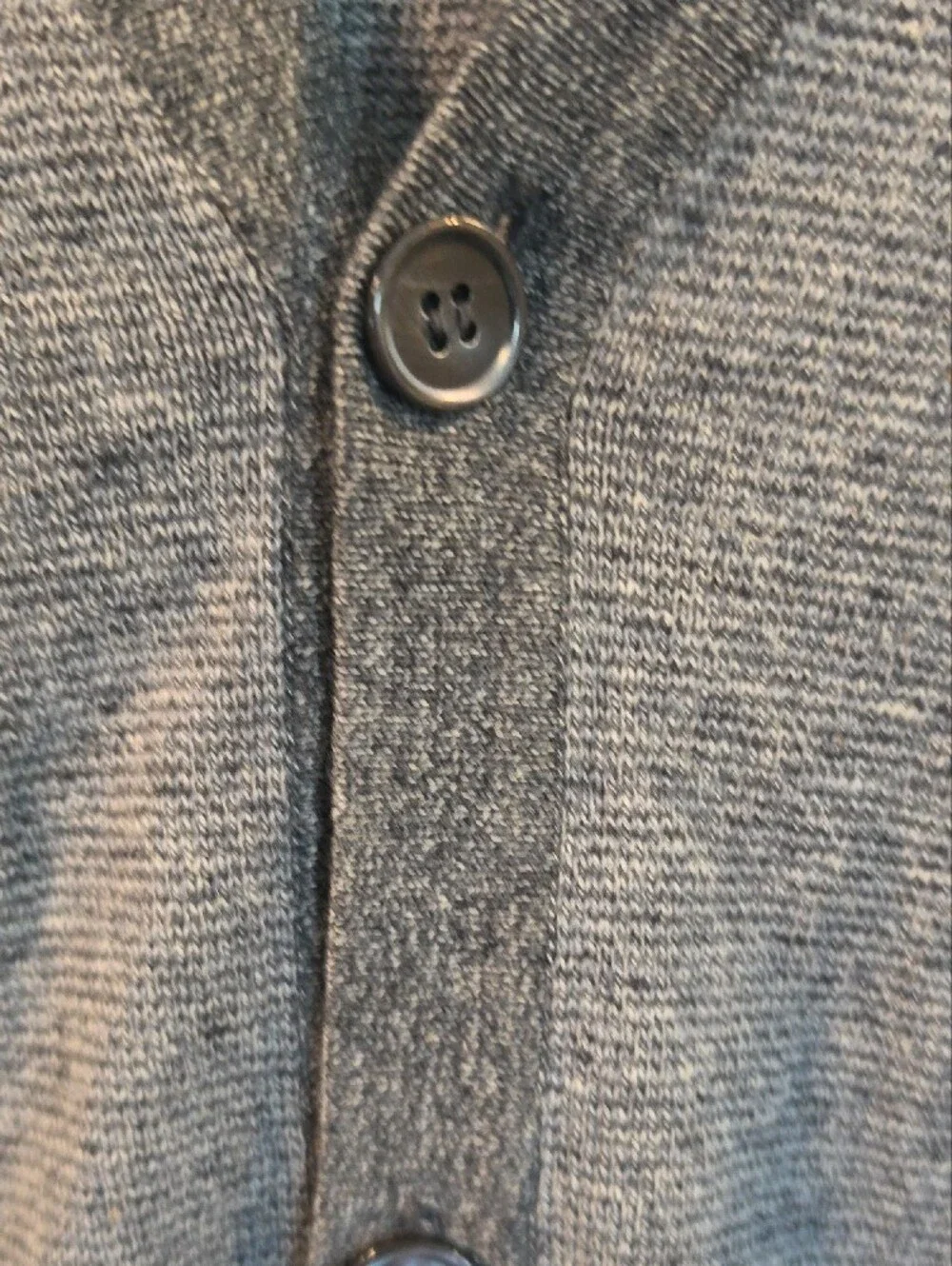 J. Crew Men's Marled Varsity Heather Gray V-Neck Button Cardigan